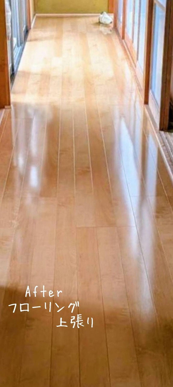 筑西市　U様邸　廊下　床張替工事 施工後写真