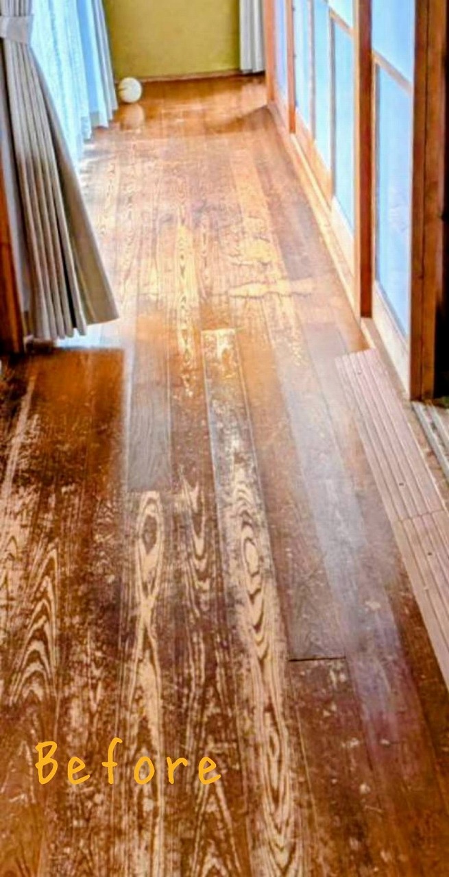 筑西市　U様邸　廊下　床張替工事 施工Before写真