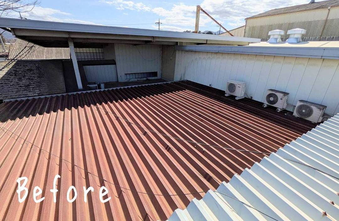 桜川市I法人様屋根葺き替え工事 施工Before写真